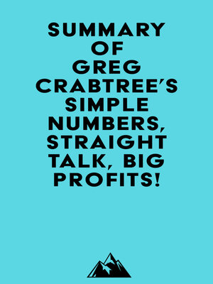 cover image of Summary of Greg Crabtree's Simple Numbers, Straight Talk, Big Profits!